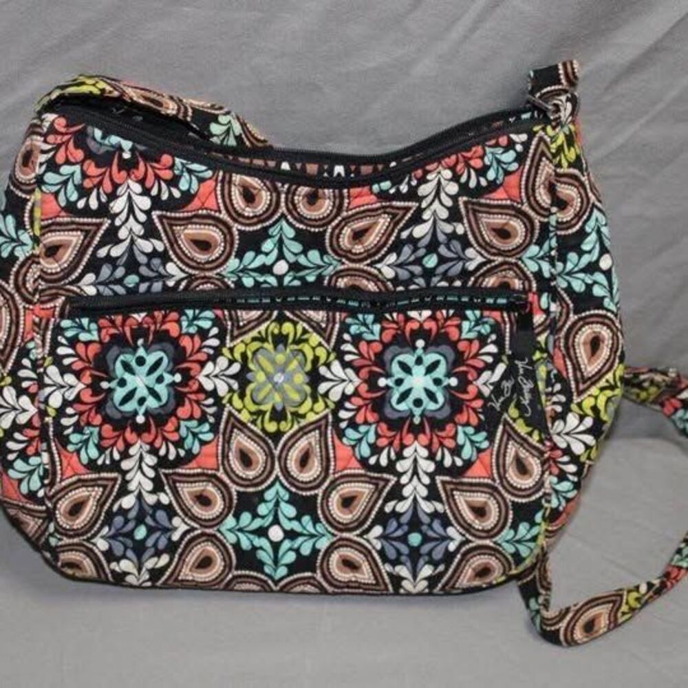 Vera Bradley 3Piece Set – Crossbody Bag, Tote & Wallet NWT Black Medallion Print - Picture 2 of 4